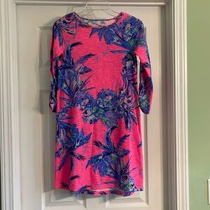 Lilly Pulitzer Surfcrest Tiki Pink Dress-Sz XXS